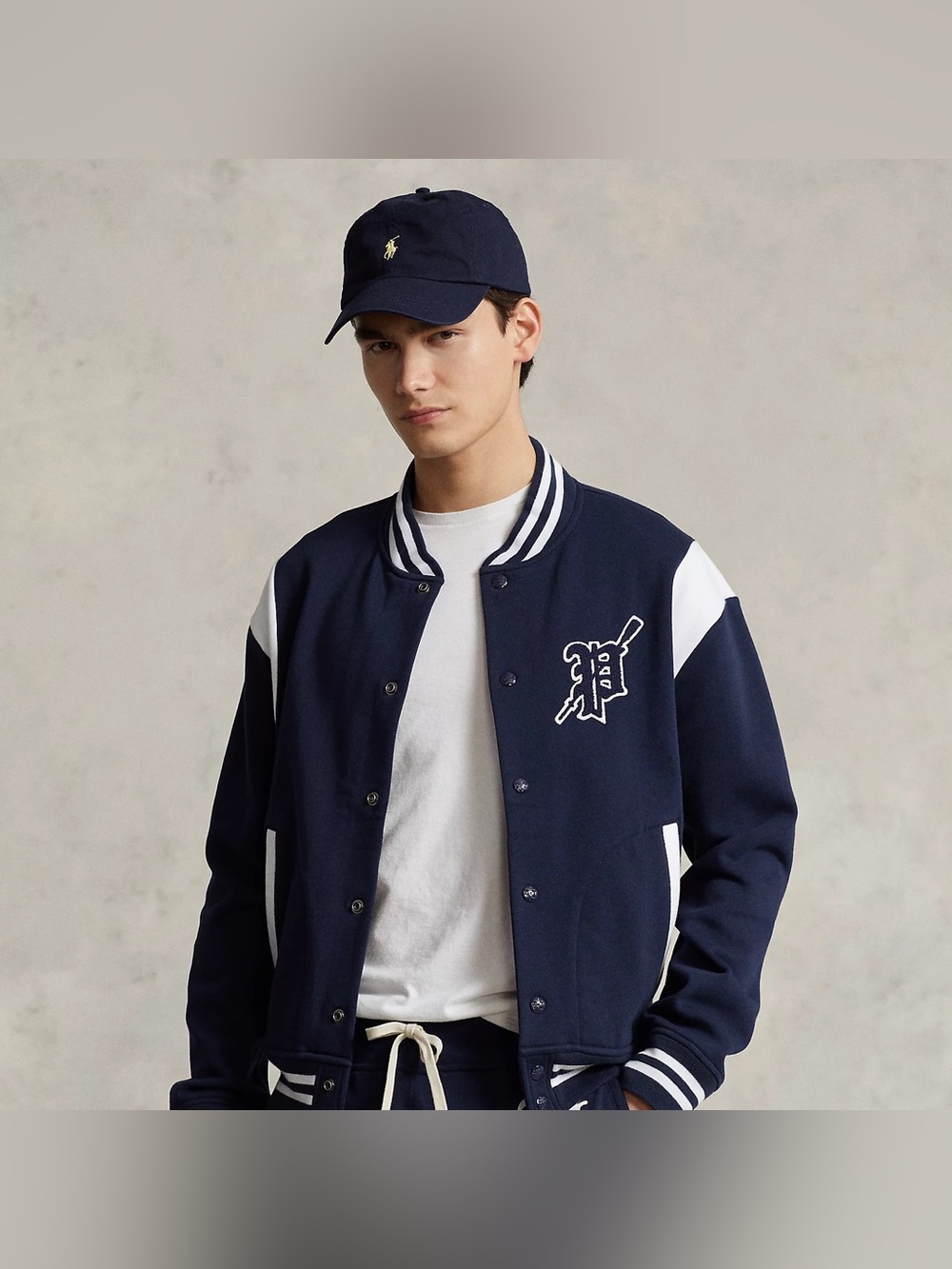 NWT Polo Ralph Lauren Men's Navy Varsity Jacket Size S